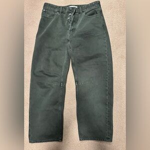Madewell Olive Green Button-Fly Jeans